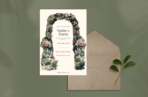Taylor Swift inspired wedding invitation template